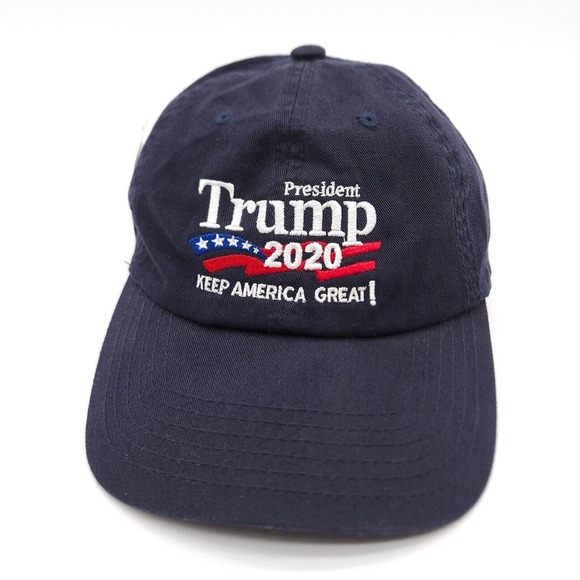 President Trump 2020 Keep America Great Strapback Hat Baseball Dad Cap Blue USA - Picture 2 of 8